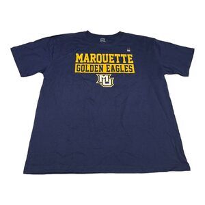 NWOT Men's Pro Edge‎ Marquette Golden Eagles NCAA Navy Blue T-Shirt Size XL